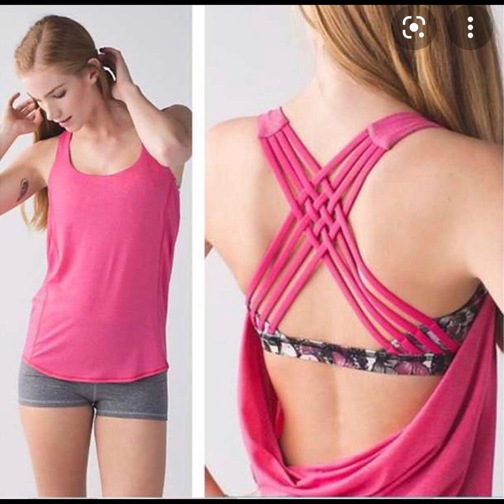 Lululemon Wild Tank So Fly Butterfly Pink Size 4